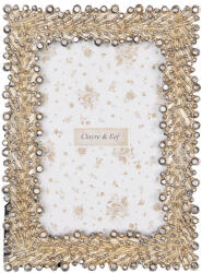 Clayre & Eef Rama foto masa, perete polirasina argintie 13x2x18 cm, 10x15 cm (2F1254deco)