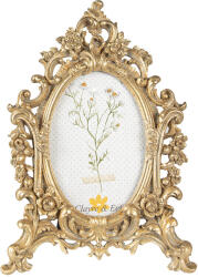 Clayre & Eef Rama foto de masa polirasina aurie 18x2x27 cm, 10x15 cm (2F1010deco)