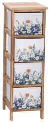 AdTrend Comoda lemn multicolor Flowers 26 x 32 x 81 cm (118825) Comoda