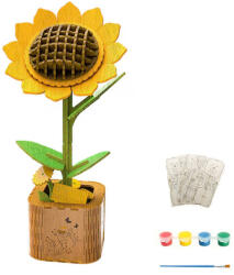  Puzzle 3D, din lemn, Floarea soarelui, 162 piese (dg_71)