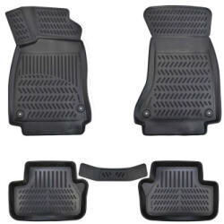  Set covorase cauciuc tip tavita pentru Audi A5 (2007-2016), negru, 4 piese (281223-1)