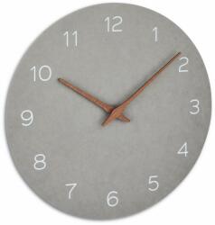 TFA Ceas silentios de precizie din lemn, analog, de perete, design minimalist, gri, TFA 60.3054. 10 (AB-60.3054.10)