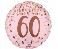 Amscan Fólia lufi Pretty pink 60th Birthday 46cm