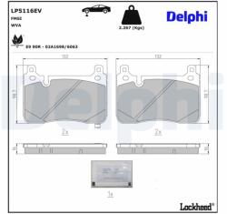 DELPHI Set placute frana DELPHI LP5116EV (LP5116EV)
