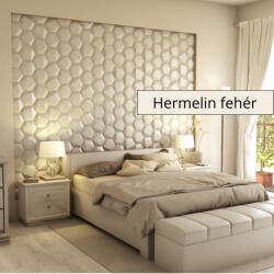 Innowall Hexa 3D falpanel 22, 5 cm - Hermelin fehér (Hexa-_Hermelin_feher) - csempekert