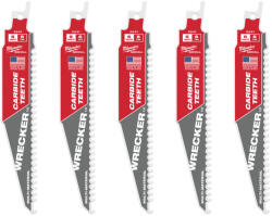 Milwaukee Szablyafűrészlap TCT Wrecker Carbide 150/6T mm - 5 db (48005541) (48475541) (48475541)