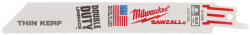 Milwaukee Szablyafűrészlapok THIN KERF 150/1 mm Bimetál, Co 5 db (48005186) (48475186) (48475186)