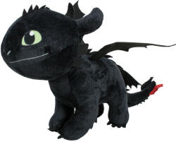 Play by Play Jucarie din plus Toothless negru, Dragons, 25 cm