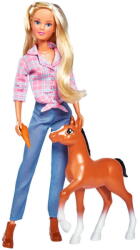 Simba Toys Papusa Simba Steffi Love Little Horse 29 cm cu figurina si accesorii +3 ani (S105733517) Papusa