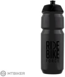 FORCE Ride Bike kulacs, 0.75 l, átlátszó fekete