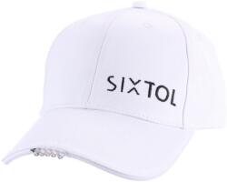 SIXTOL B-CAP baseballsapka LED világítással, 25 lm, tölthető, USB, univerzális méret, fehér (SX5039)