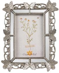 Clayre & Eef Ezüst polirezin tükörasztal képkeret 21x2x26 cm, 13x18 cm (2F1123)