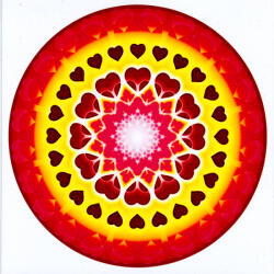  Mandala Ablakmatrica - Szerelem sárga piros