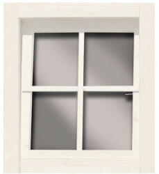  Karibu 38 mm-es bukó-nyíló ablak, valódi üvegből készült, elefáncsontfehér, 69 cm x 79, 5 cm