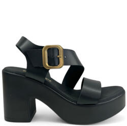 Ragazza Din piele Sandale Negre 0771 (0771)