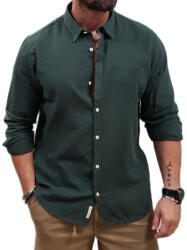 Rebase Mânecă Lungă Cămașă din In Regular Fit Verde RGS-5170 (RGS-5170)