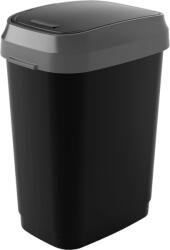 KIS Szemeteskuka, KIS Dual Swing M, 25 l, fekete, 37, 5 × 26 × 48, 5 cm, műanyag, levehető csuklós fedél (TC2212721)