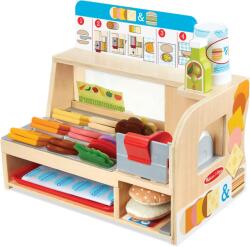 Melissa & Doug Stand de lemn pentru sandvișuri Melissa & Doug - 56 piese (93632) Bucatarie copii