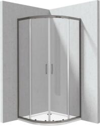 Deante Funkia Evo negyedköríves zuhanykabin zuhanytálcával 90x90 cm, titánium KYPPD099P (KYPPD099P)