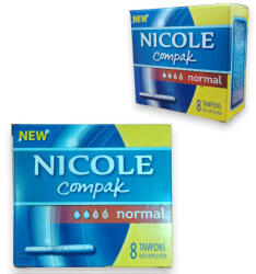  Nicole Compak Normal Applikátoros Tampon - Kompakt megoldás a közepes napokra (8 db)