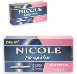  Nicole Regular Normal Applikátoros Tampon - Higiénikus védelem (8 db)