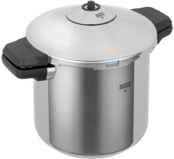 KUHN RIKON Duromatic Inox kukta, 7 l kapacitás, Ø 22 cm, alkalmazásvezérlés, minden hőforrással kompatibilis, fény/hangjelző, nyomásjelző, automatikusan záródó fedél, 3 rétegű Superthermic Sa