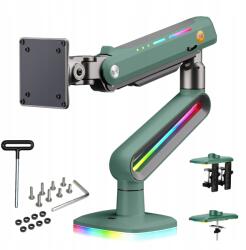 BLOW F6-XK Moss Green Podświetlenie RGB Gamingowy mocny uchwyt biurkowy do dużych monitorów 32-60 cali (F6-XK)