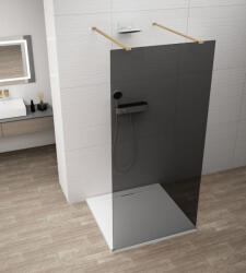 POLYSAN ESCA szabadon álló Walk-in zuhanyfal sötétített üveggel 1000x2100 mm, matt arany ES1210-08 (ES1210-08)
