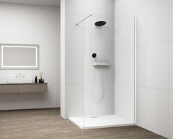 POLYSAN ESCA Walk-in zuhanyfal átlátszó üveggel 700x2100 mm, matt fehér ES1070-03 (ES1070-03)