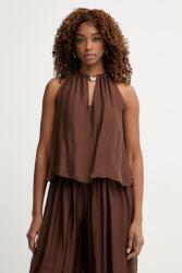 Haveone top női selyemmel - barna XS