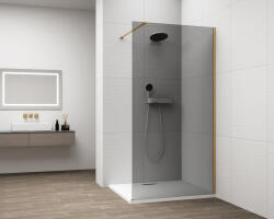 POLYSAN ESCA Walk-in zuhanyfal sötétített üveggel 1000x2100 mm, matt arany ES1210-04 (ES1210-04)