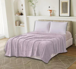 Ralex Pucioasa Patura cocolino mov lavanda cu fluturi in relief 200x230 cm (RPU-89419) Patura