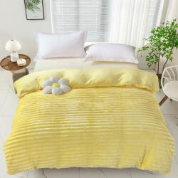 Ralex Pucioasa Patura cocolino galben pastel striata 200x230 cm (RPU-92625) Patura