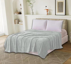 Ralex Pucioasa Patura cocolino gri deschis cu fluturi in relief 200x230 cm (RPU-89421) Patura