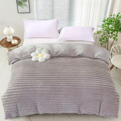 Ralex Pucioasa Patura cocolino gri taupe striata 200x230 cm (RPU-92653) Patura