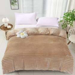 Ralex Pucioasa Patura cocolino bej cappuccino striata 200x230 cm (RPU-92649) Patura