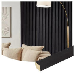  Akusztikus falpanel záróléc - fekete tölgy - 260cm