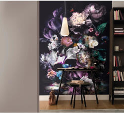  TF30047225 virágmintás fekete tapétaposzter (212x270cm)