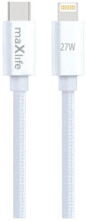 Maxlife MXUC-12 USB-C-Lightning kábel, 2, 0 m, 27 W, fehér (160637)
