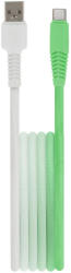 SETTY cable USB-USB-C kábel 1, 5 m 3A KGA-C-1.5320 mentazöld-fehér átmenetes (160119)