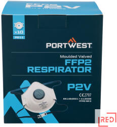 Portwest Formázott FFP2 szelepes légzőkészülék (Pk10) (P211WHR)