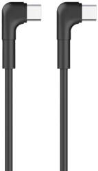 Maxlife MXUC-09 derékszögű USB-C-USB-C kábel 1, 0 m 60W fekete (159087)
