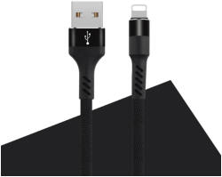 Maxlife MXUC-01 USB-Lightning kábel 1, 0 m 2A fekete nylon (153484)