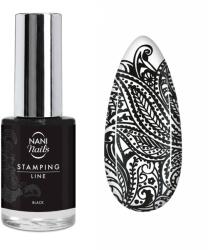 Naní Lac de unghii NANI pentru ștampile 7 ml - Black