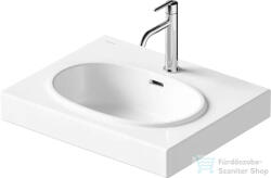 Duravit BALCOON 60x48 cm-es falra, vagy bútorra szerelhető mosdó leeresztővel, Duarshield mázzal, matt fehér 241260AC00 (241260AC00)