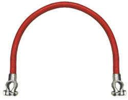  Cablu alimentare baterie auto cu borne, 45 cm, rosu, OEM (030526-9)