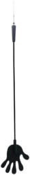 Rimba - szilikon lovaglópálca kezecskével - 40cm (fekete)
