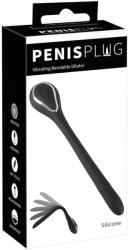 Penisplug Penis Plug Dilator - akkus, vibrációs dilátor (1cm) - fekete