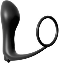 Pipedream Analfantasy - ujj anál vibrátor péniszgyűrűvel (fekete)