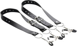 XR Brands - szeméremajak-széthúzó csipeszek (fekete)